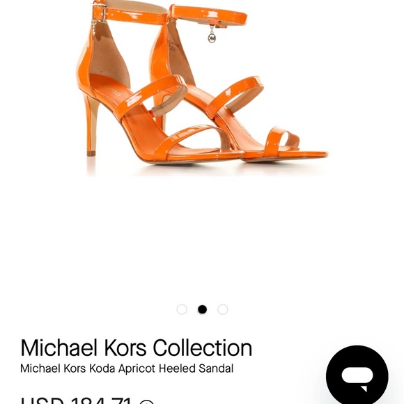 NWOB Michael Kors Koda Heel in Orange Patent - Picture 3 of 6